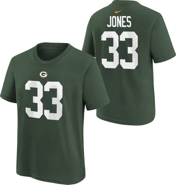 Nike / NFL Team Apparel Youth Green Bay Packers Aaron Jones #85 Green  Player T-Shirt