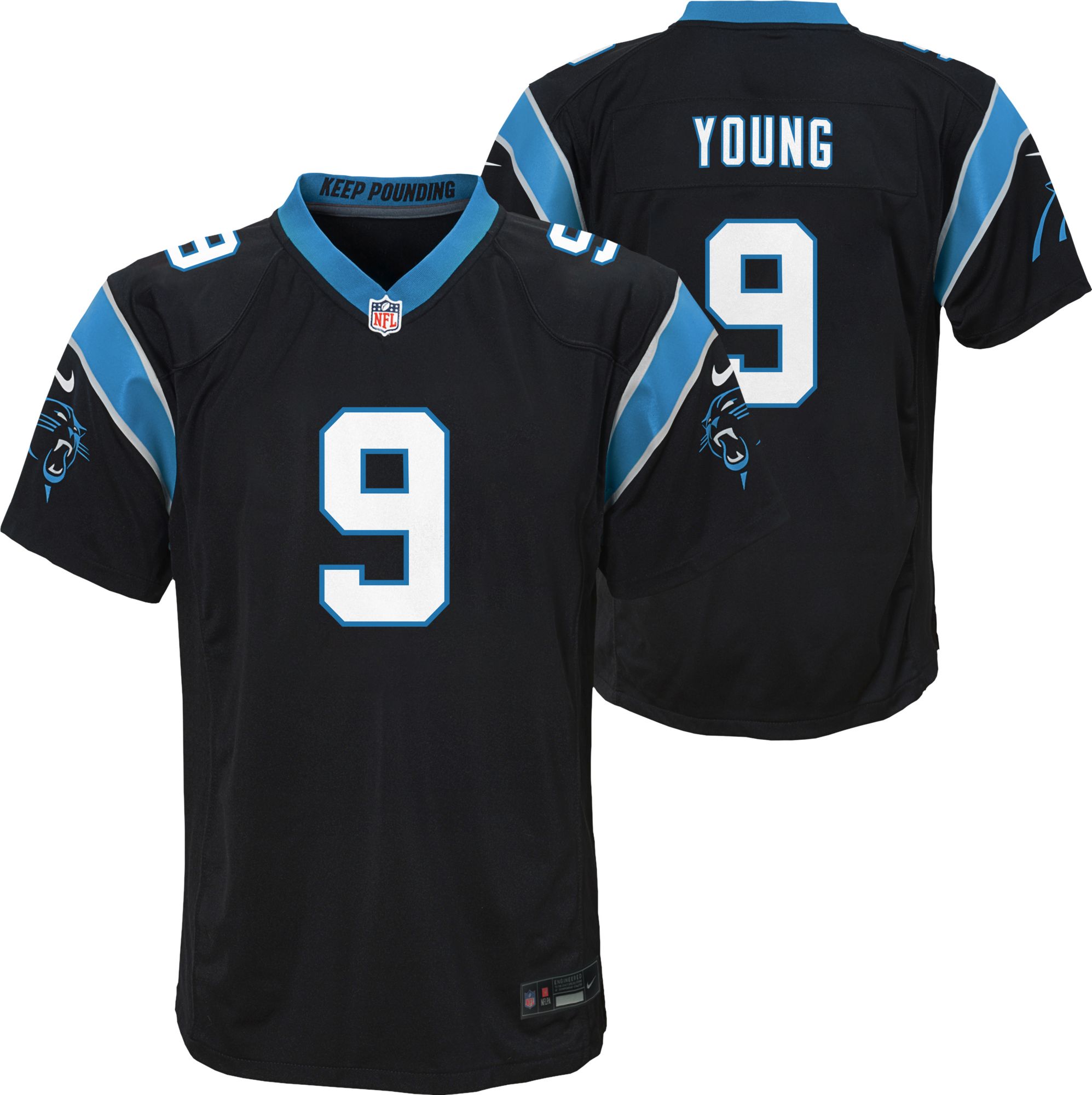 Nike Youth Carolina Panthers Bryce Young #9 Black Game Jersey product image