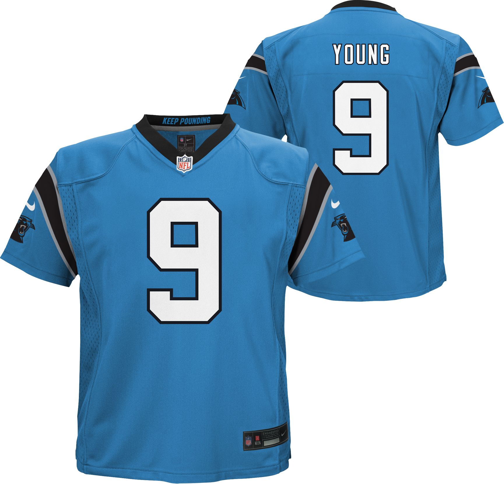 Nike Toddler Carolina Panthers Bryce Young #9 Alternate Blue Game Jersey product image