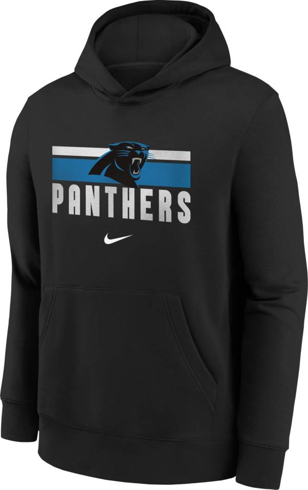 Nike Youth Carolina Panthers Team Stripes Black Pullover Hoodie product image