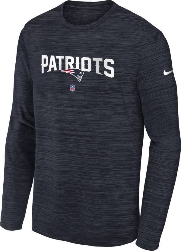 Nike Youth New England Patriots Sideline Velocity Navy Long Sleeve