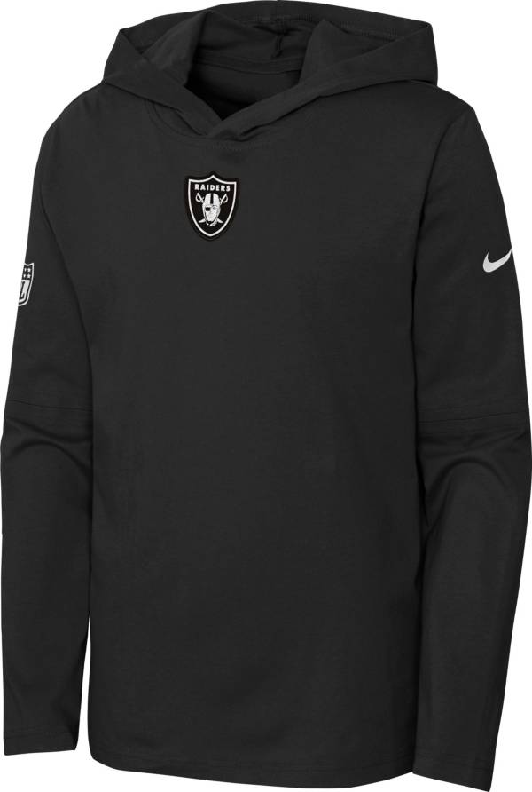 Youth Las Vegas Raiders Nike Black 2023 Sideline Club Fleece Pullover Hoodie