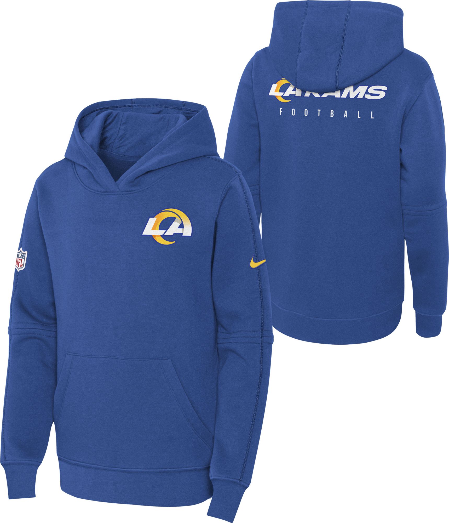 Nike Youth Los Angeles Rams Sideline Club Royal Pullover Hoodie | Dick's  Sporting Goods