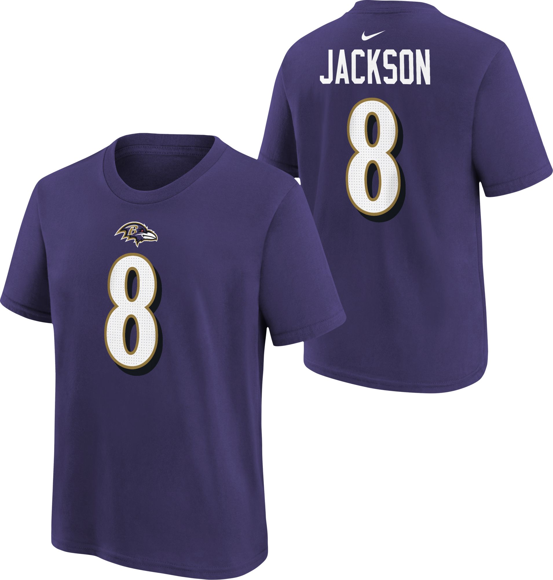 Nike Youth Baltimore Ravens Lamar Jackson #8 Purple T-Shirt product image