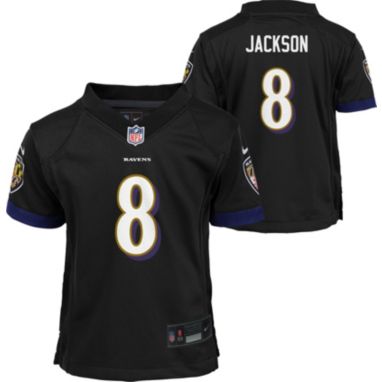 sorry, Nike Toddler Baltimore Ravens Lamar Jackson #8 Alternate Black Game Jersey is currently out of stock