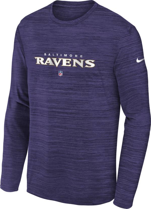 Nike Youth Baltimore Ravens Sideline Velocity Purple Long Sleeve T ...