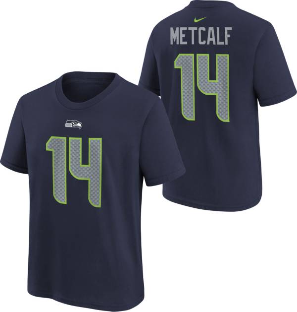 NFL Team Apparel Youth Seattle Seahawks DK Metcalf #14 Navy Player T-Shirt