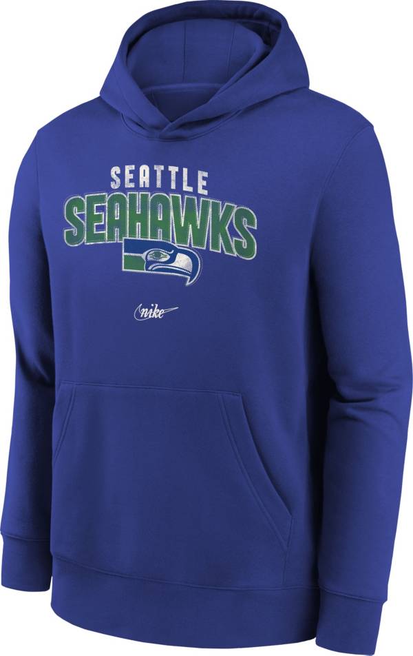 Seattle Seahawks Men's 47 Brand Blue Pullover Jersey Hoodie - XL