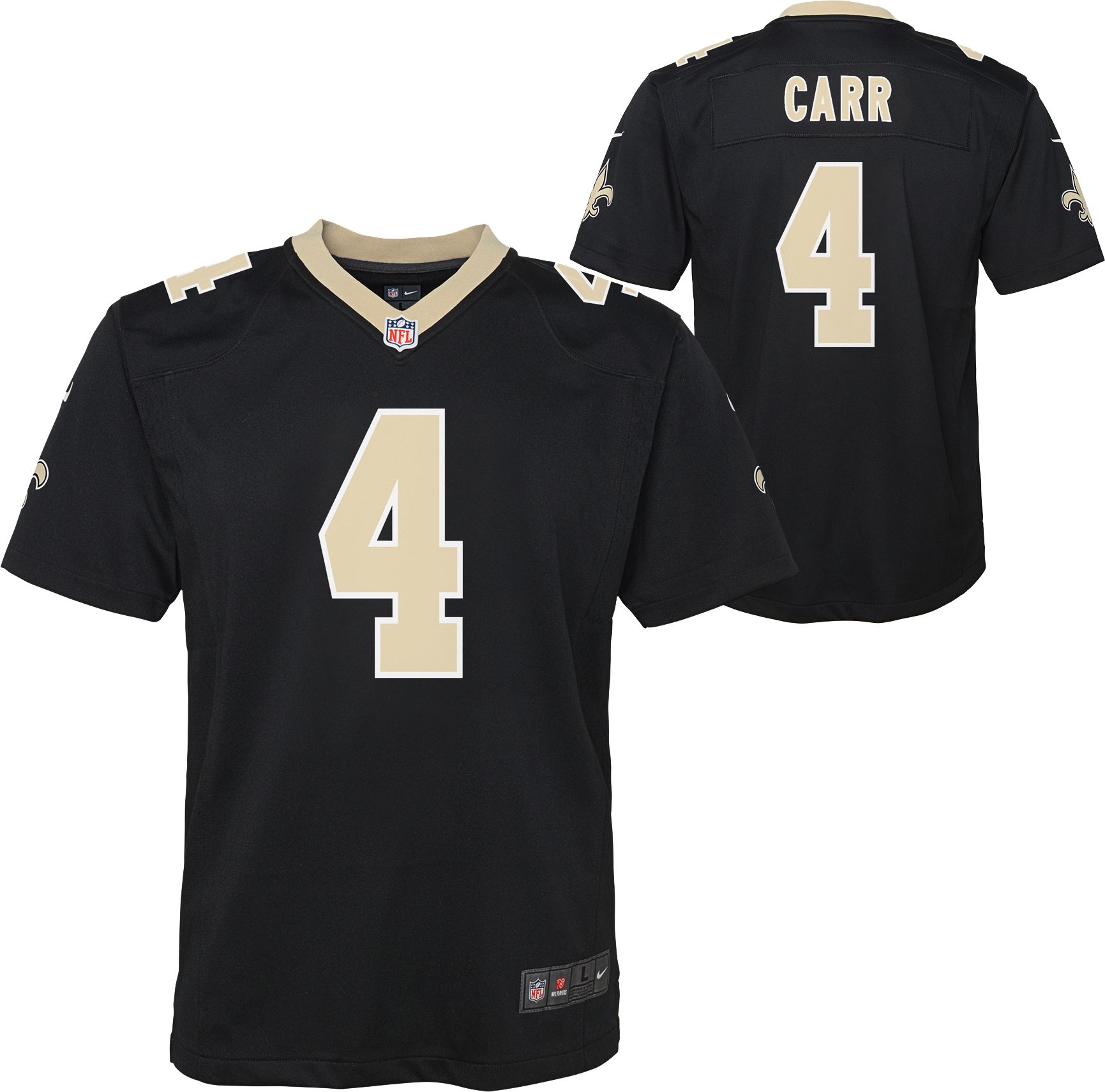 Black and gold saints jersey