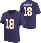 Nike Youth Minnesota Vikings Justin Jefferson #18 Purple T-Shirt