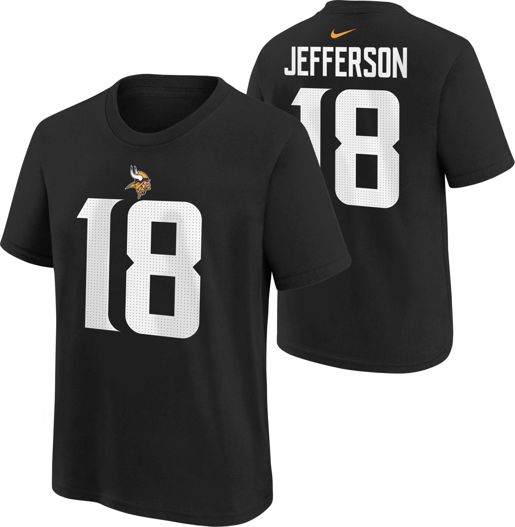 Nike Kids' Minnesota Vikings Justin Jefferson #18 Name & Number T-Shirt