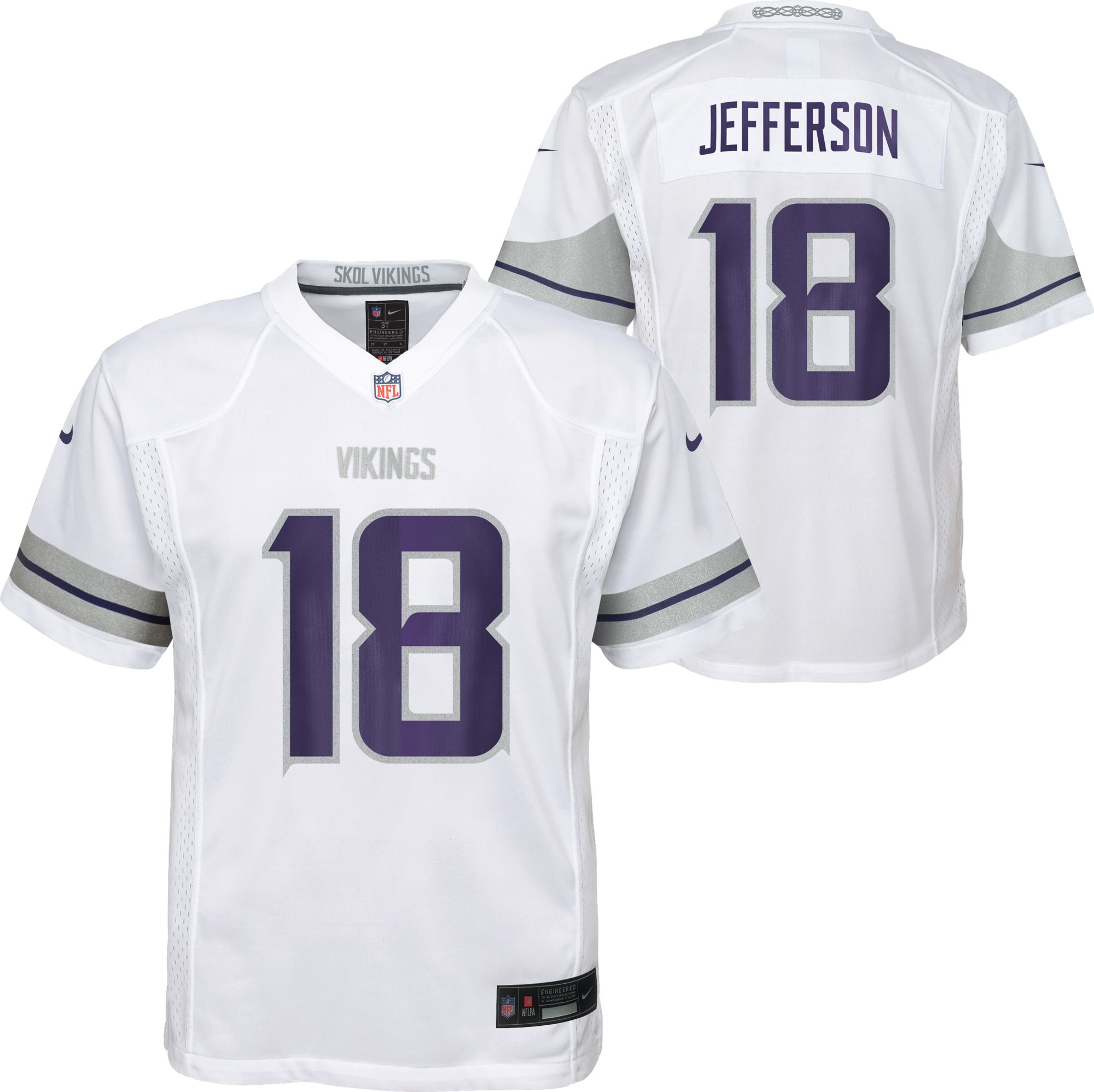 Nike Toddler Minnesota Vikings Justin Jefferson #18 White 2nd Alternate Game Jersey product image