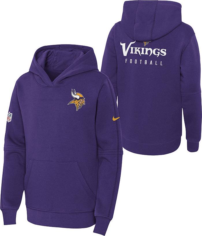 Nike Youth Minnesota Vikings Sideline Club Purple Pullover Hoodie