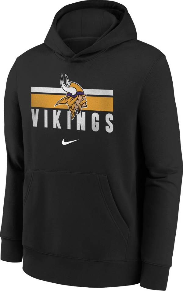 Nike Youth Minnesota Vikings Team Stripes Black Pullover Hoodie | Dick's  Sporting Goods