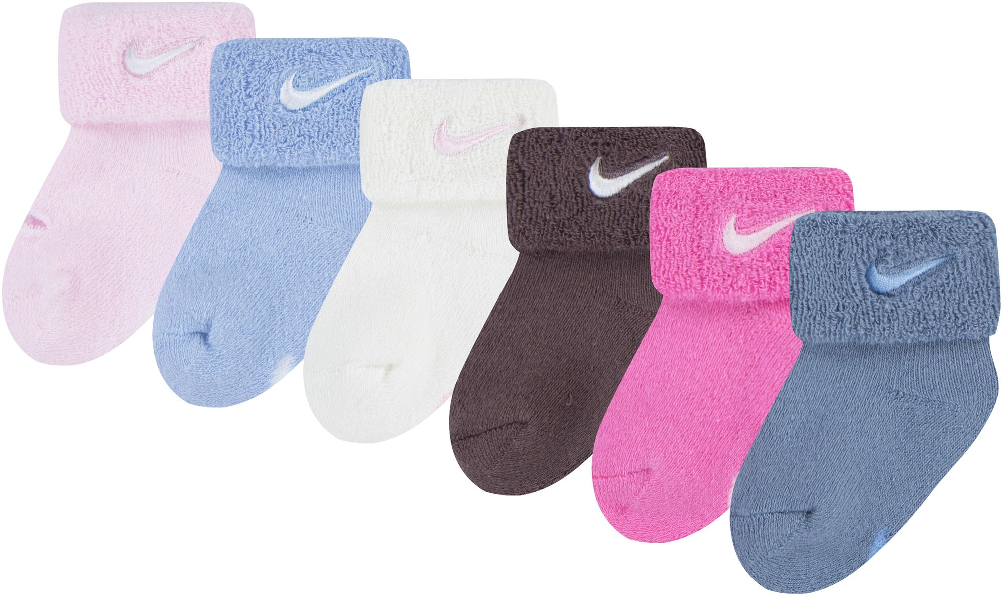 Nike Infant Terry Cuffed Ankle Socks - 6 Pack