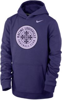 Nike Youth Racing Louisville FC Logo Purple Therma Pullover Hoodie