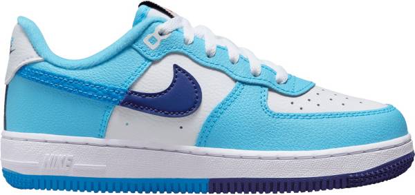 nike big kids air force 1 lv8 white multi color medium blue