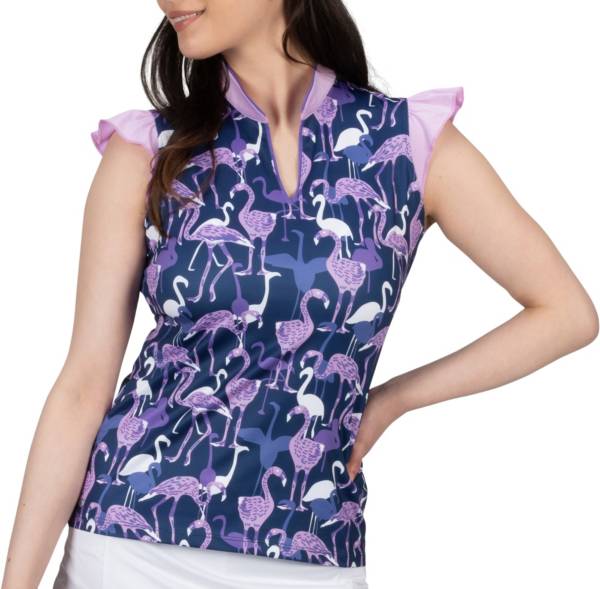 Nancy Lopez Women's Flamingo Sleeveless Golf Polo product image