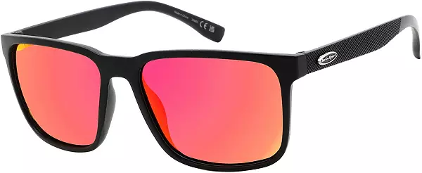 Surf N Sport End Game Polarized Sunglasses, Men's, Matte Black/Red Flash