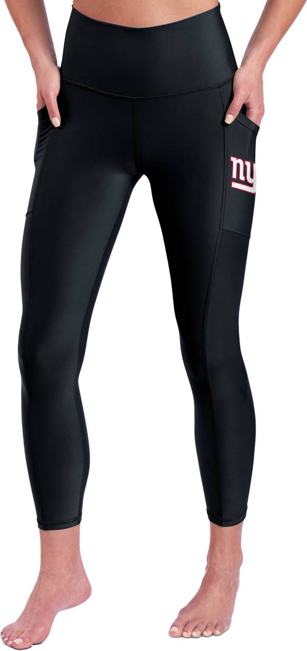 Women's Certo Black New York Giants High Waist Logo Two-Pocket Leggings