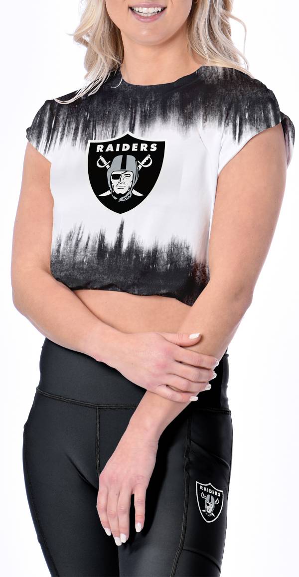 '47 Women's Las Vegas Raiders Sporty Black Crop Tank Top