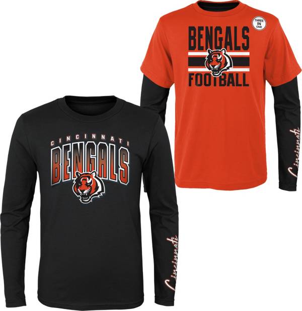 NFL Team Apparel Boys' Cincinnati Bengals Fan Fave 3-In-1 T-Shirt