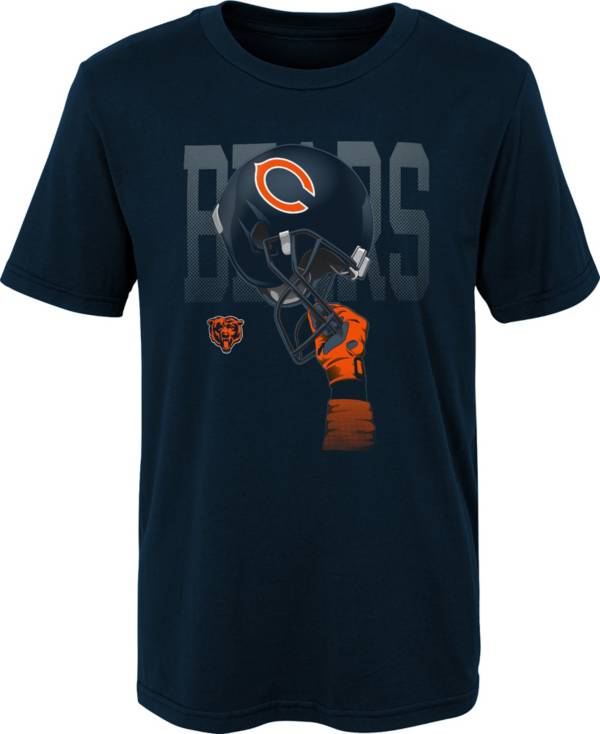 NFL Team Apparel Boys' Chicago Bears Helmets High Navy T-Shirt product image