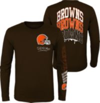 NFL Team Apparel Toddler Cleveland Browns Grey Huddle Up Long Sleeve T-Shirt