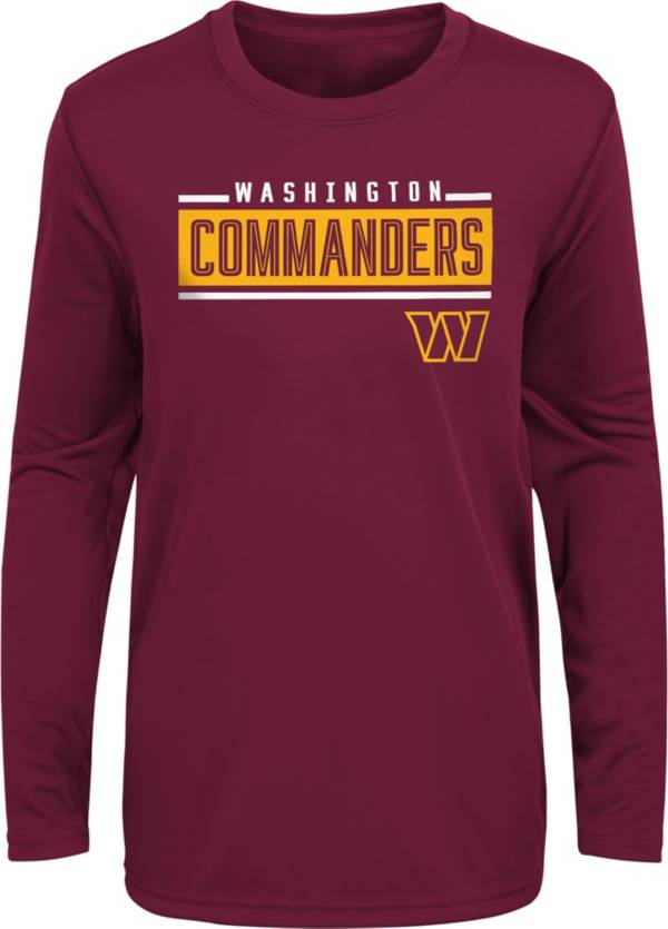 NFL Team Apparel Boys' Washington Commanders Amped Up Red Long Sleeve T-Shirt product image