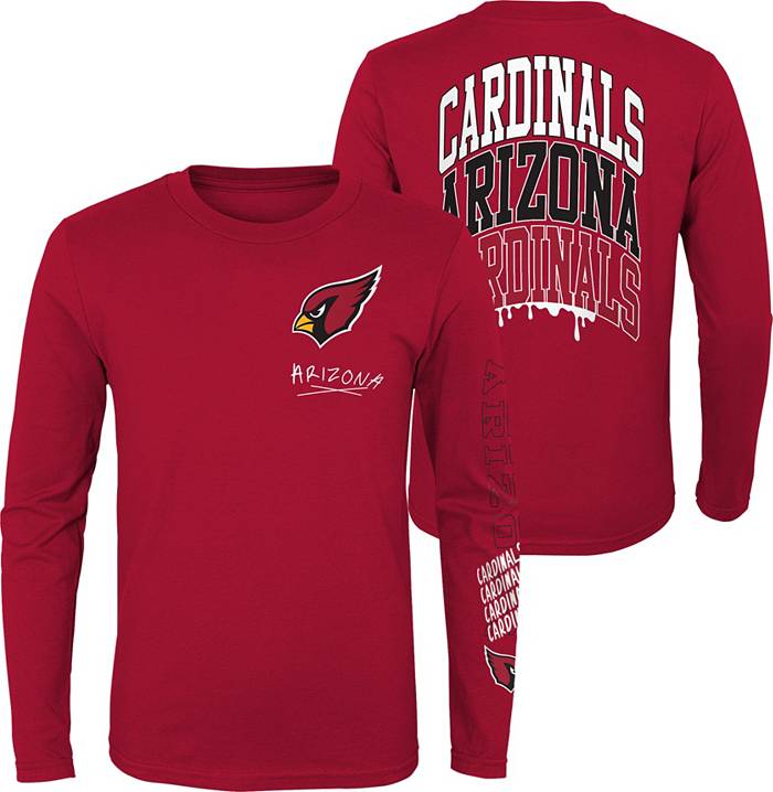 NFL Team Apparel Little Kids' Arizona Cardinals Drip Red Long Sleeve T-Shirt