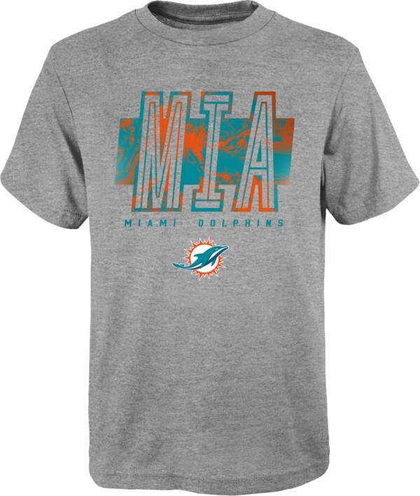 NFL Team Apparel Youth Miami Dolphins Amped Up Orange T-Shirt