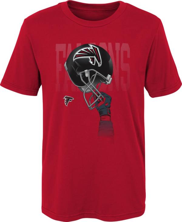 NFL Team Apparel Boys' Atlanta Falcons Helmets High Red T-Shirt product image