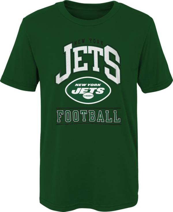 NFL Team Apparel Boys' New York Jets Big Blocker Green T-Shirt
