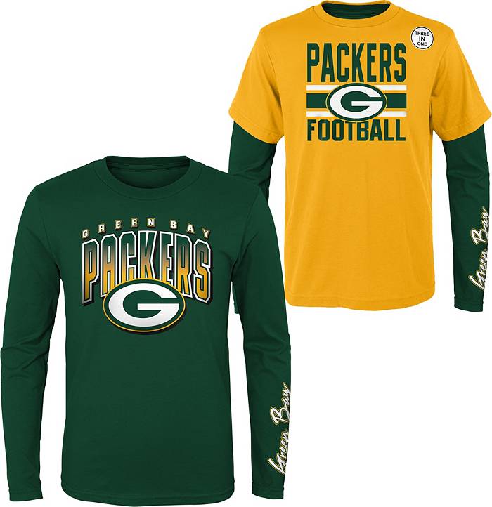 NFL Team Apparel Boys' Green Bay Packers Fan Fave 3-In-1 T-Shirt