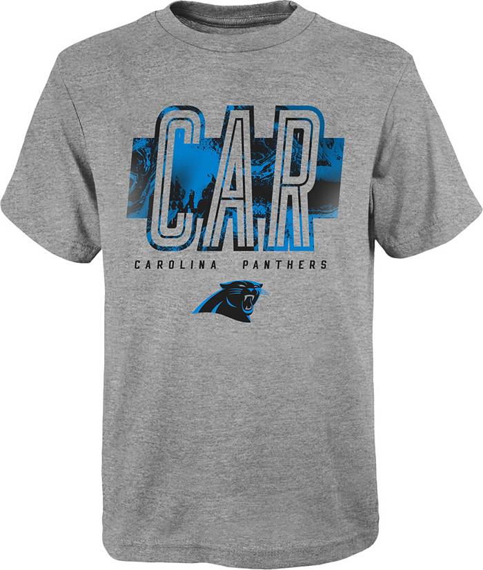 NFL Team Apparel Boys' Carolina Panthers Abbreviated Grey T-Shirt