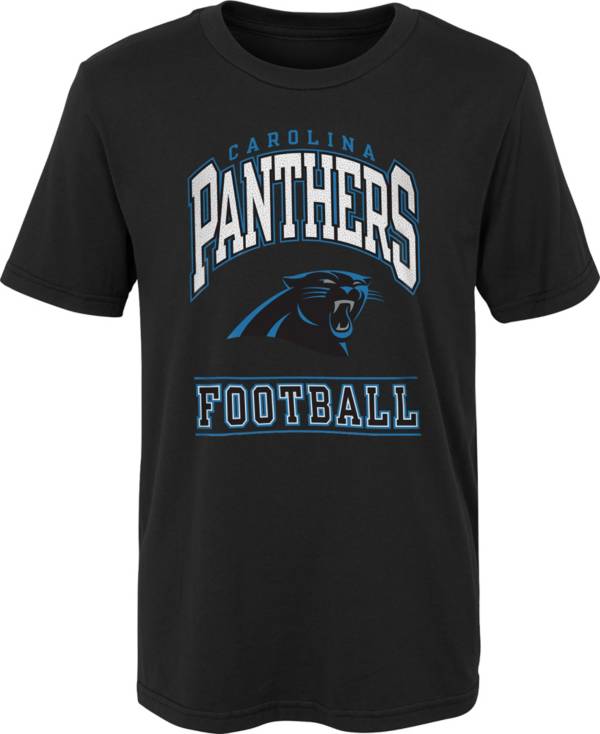 NFL Team Apparel Boys Carolina Panthers Big Blocker Black T Shirt