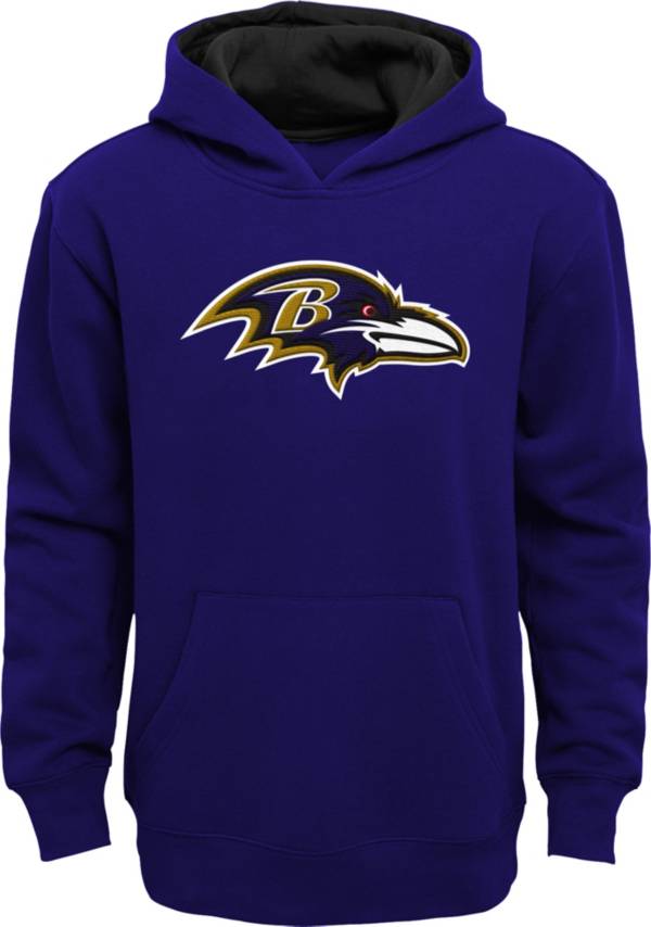 Nike Youth Baltimore Ravens Team Stripes Black Pullover Hoodie