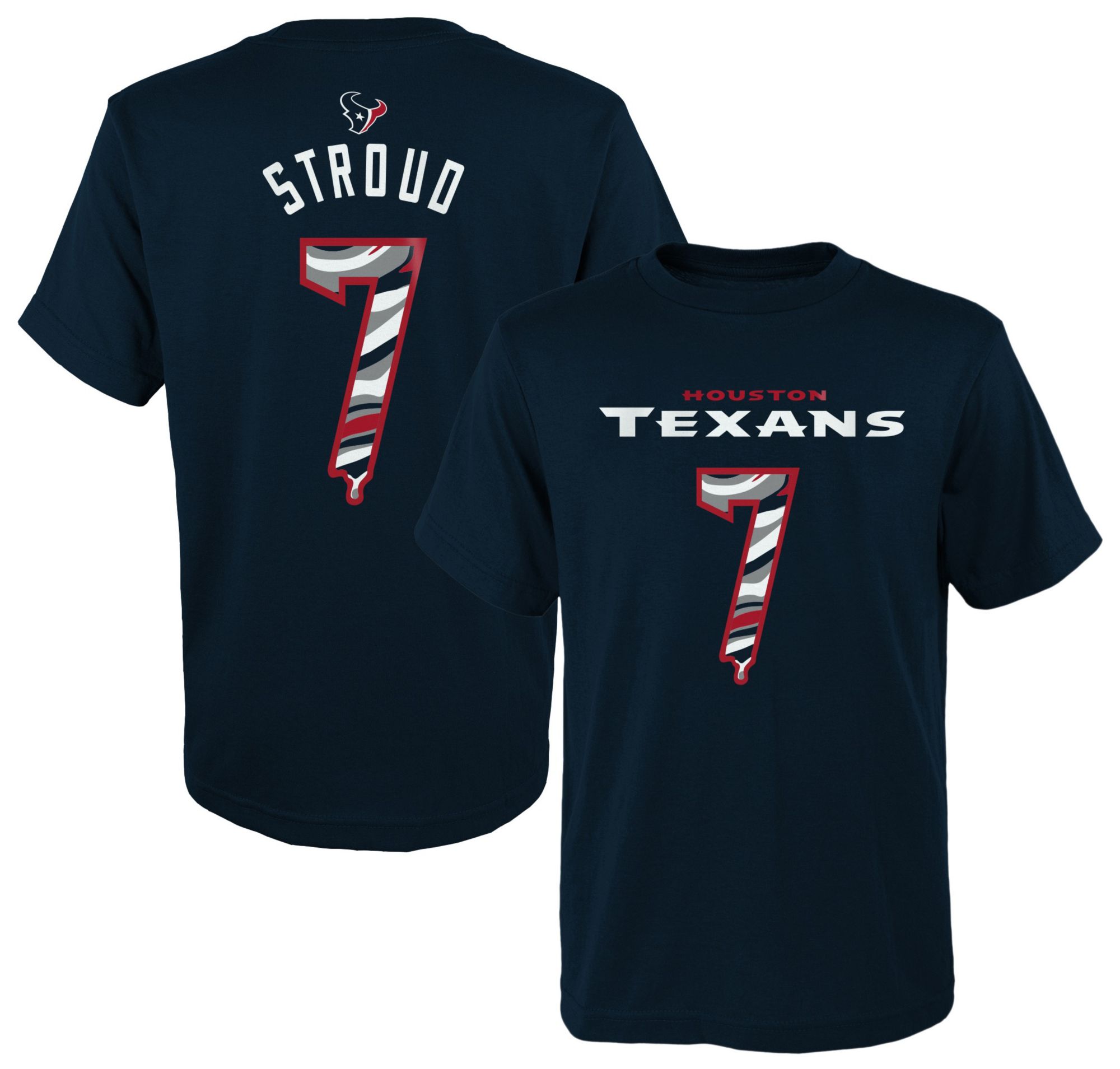 NFL Team Apparel Little Kids' Houston Texans C.J. Stroud #7 Drip Navy T-Shirt product image