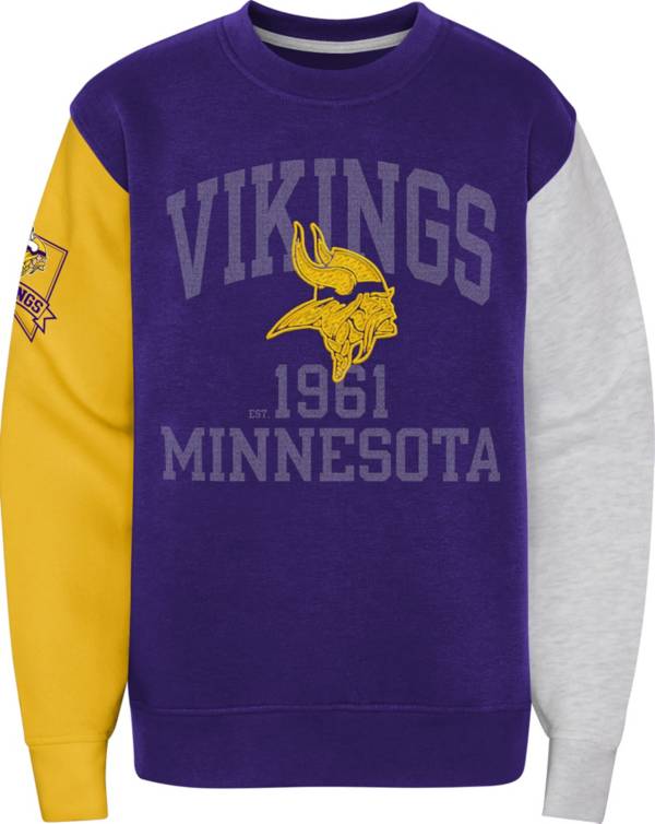 NFL Team Apparel Little Boys' Minnesota Vikings Gold Prime Pullover Hoodie