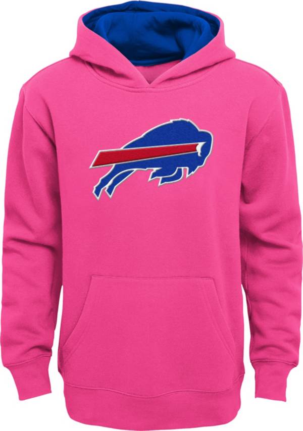 Girls Youth Pink Buffalo Bills Prime Pullover Hoodie