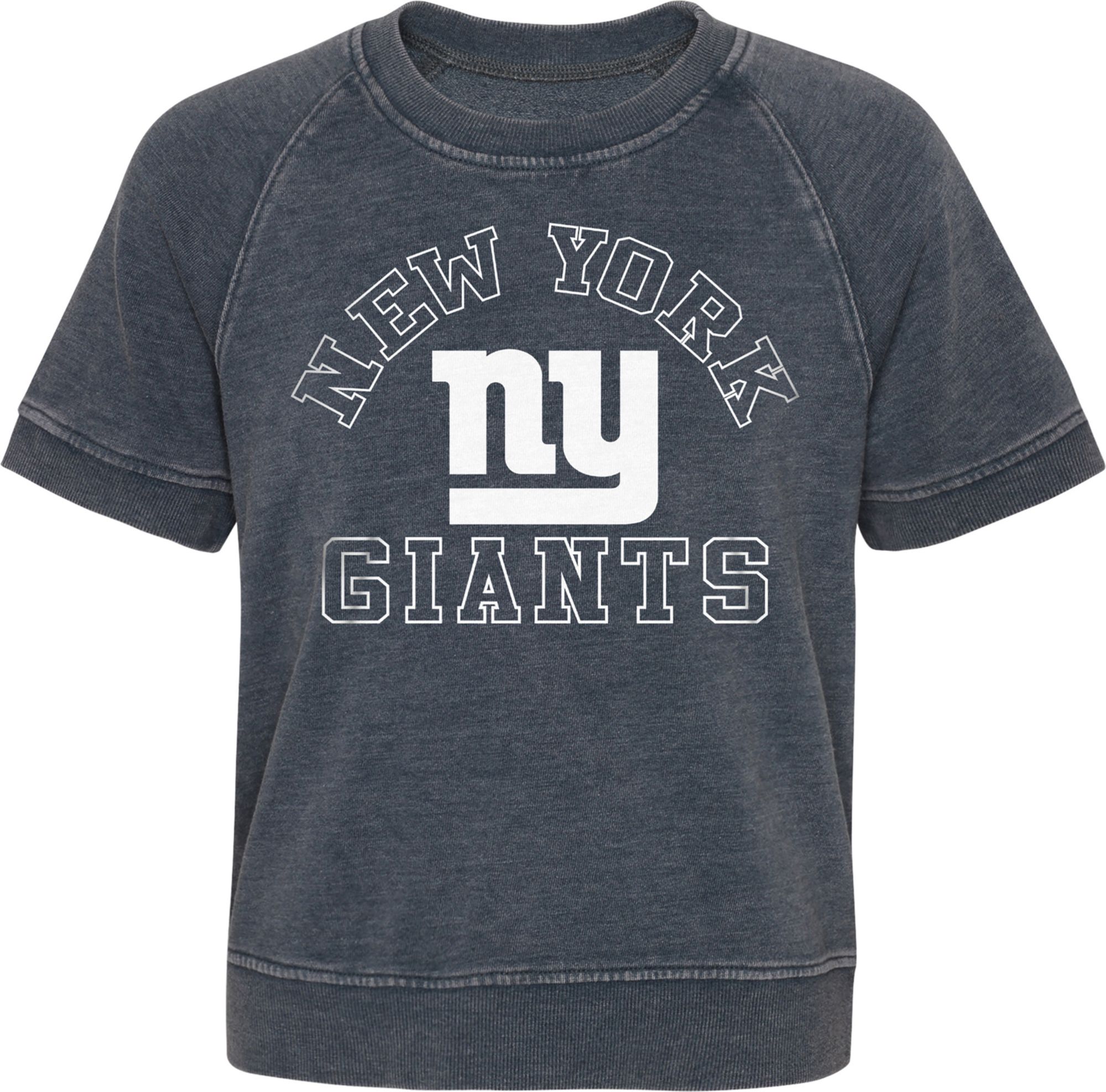 NFL Team Apparel Little Girls' New York Giants Junior Cheer Squad Grey Top