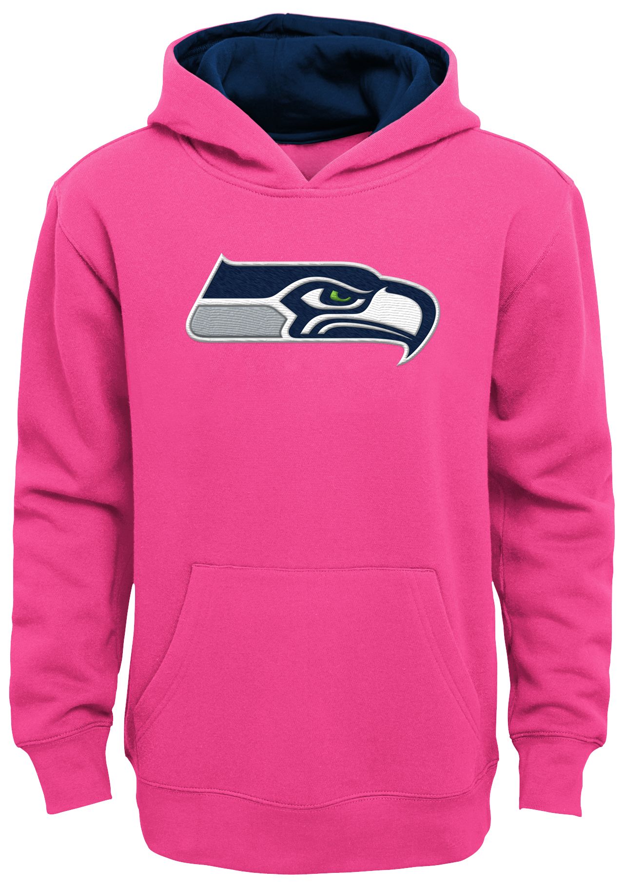 NFL Team Apparel Girls' Seattle Seahawks Prime Pink Pullover - Main Image