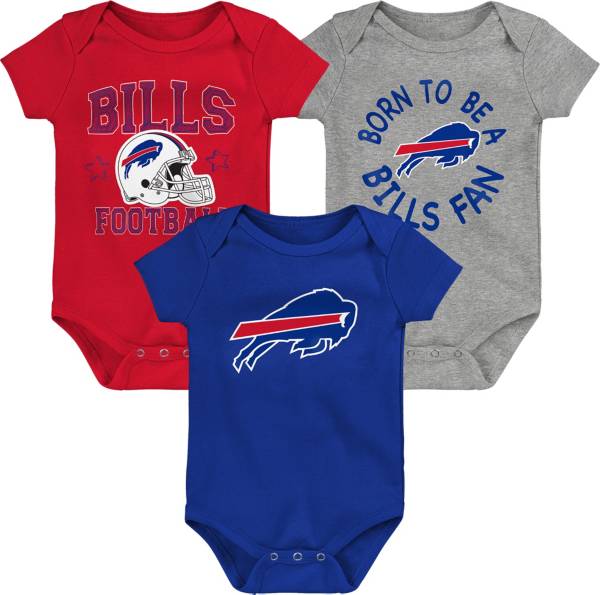 NFL Team Apparel Infant Buffalo Bills 'Born 2 Be' 3-Pack Bodysuit Set