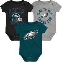 NFL 3-Piece Baby Boys Philadelphia Eagles Bodysuit, Pant, and Cap Set - 0-3mo