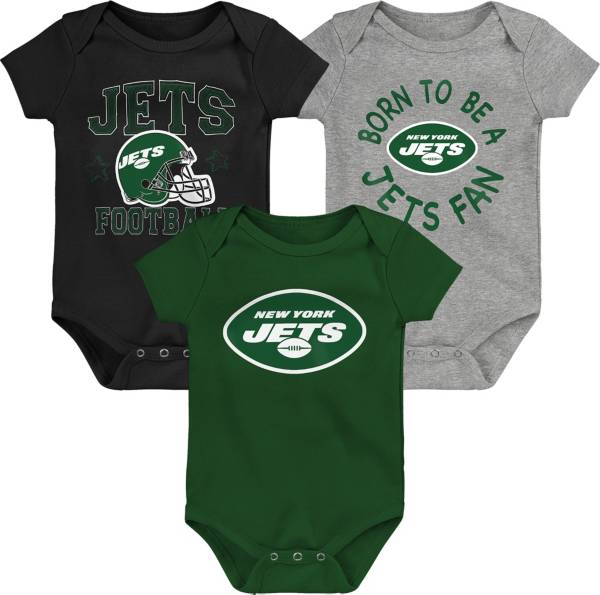 NFL Team Apparel Infant New York Jets 'Born 2 Be' 3-Pack Bodysuit Set