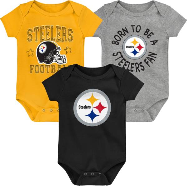 2-Pack Baby Boys Pittsburgh Steelers Long Sleeve Bodysuits