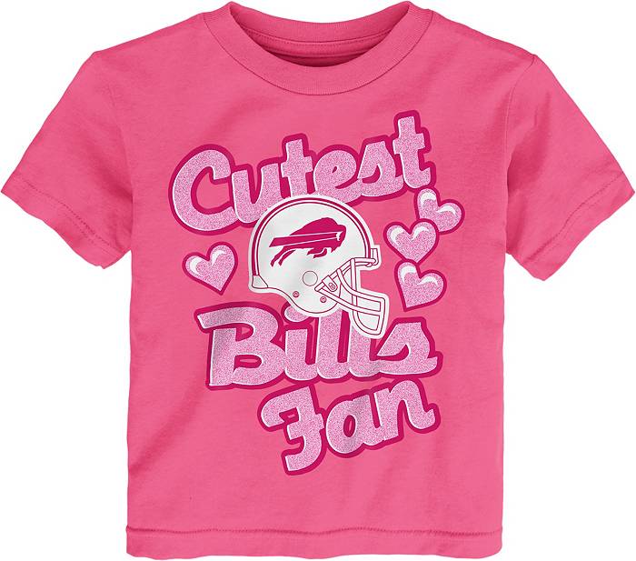NFL Team Apparel Toddler Buffalo Bills Cutest Fan Pink T-Shirt