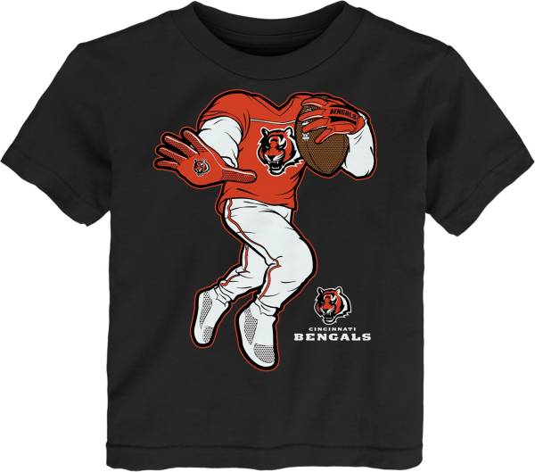 NFL Team Apparel Youth Cincinnati Bengals Joe Burrow #9 Drip Black T-Shirt