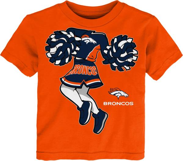 NFL Team Apparel Toddler Denver Broncos Cheerleader Orange T-Shirt