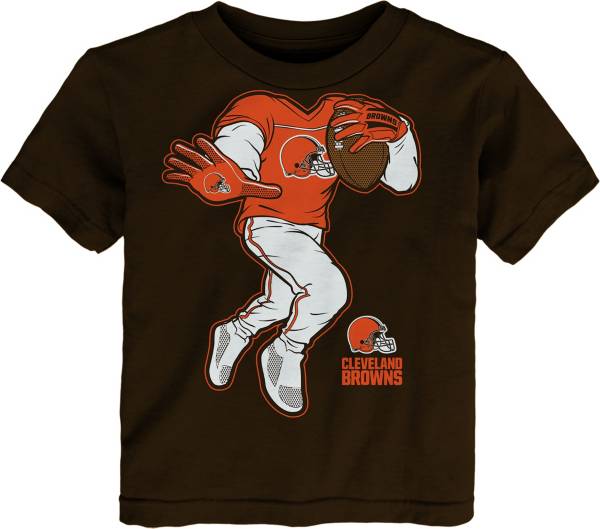 NFL Team Apparel Toddler Cleveland Browns Stiff Arm Brown T-Shirt